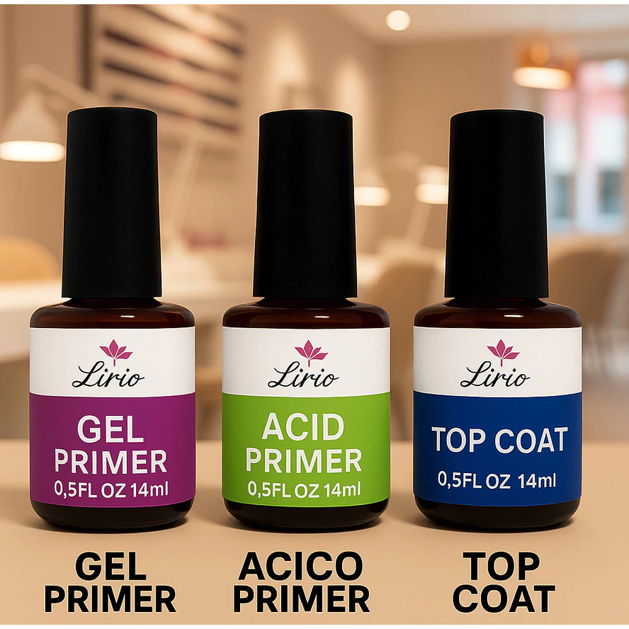 preparadores de unha de gel monella beauth top coat primer acid base gel lirio original acabamento perfeito