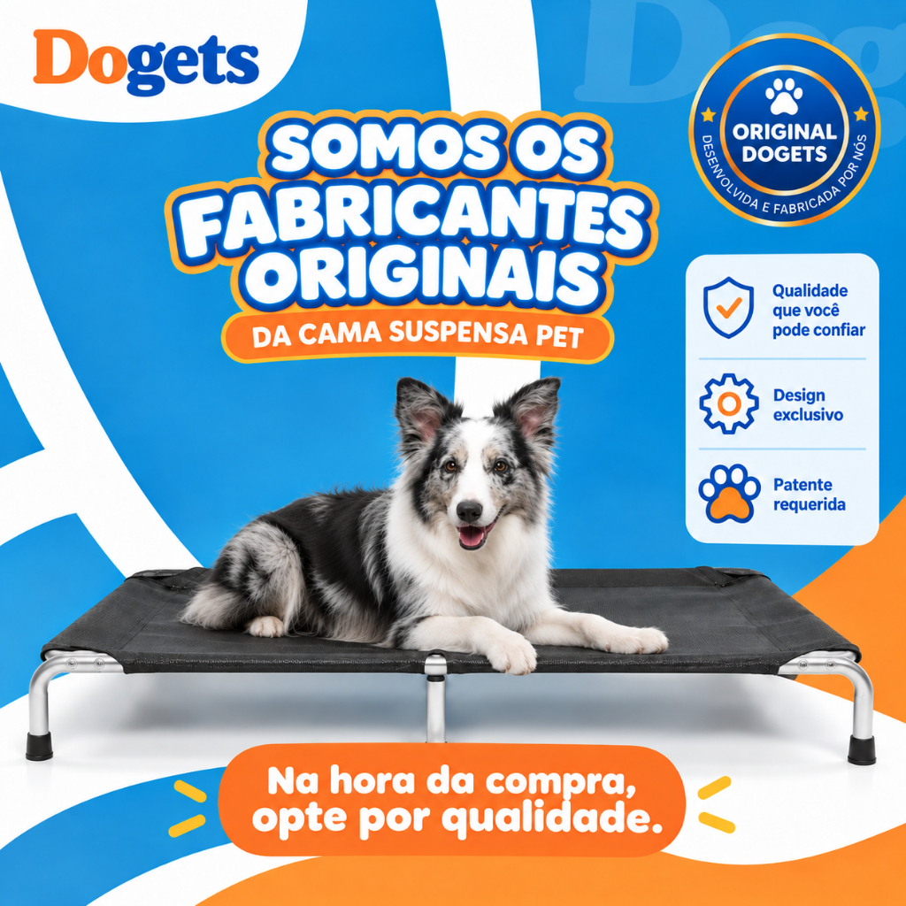 Cama Para Cachorro Cama Suspensa Elevada Pet Cachorro 90x60cm Tamanho G Dogets
