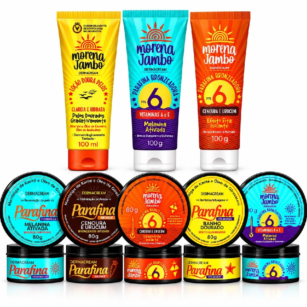 Morena Jambo Dermacream Bronzeador Parafina Bronzeadora 80g 100g