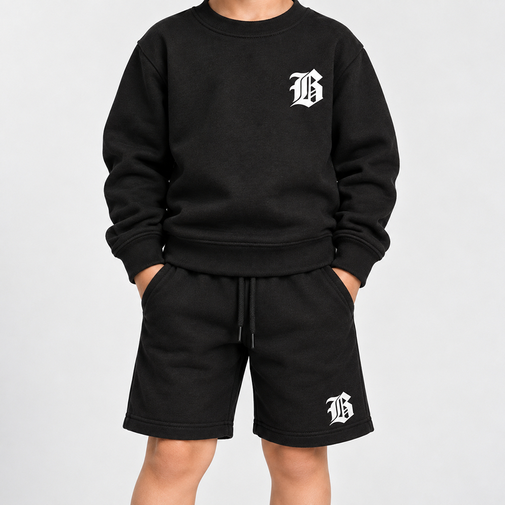 Kit Conjunto Infantil Masculino Moletom masculino Bermuda Masculino Short e Moletom Juvenil e infantil
