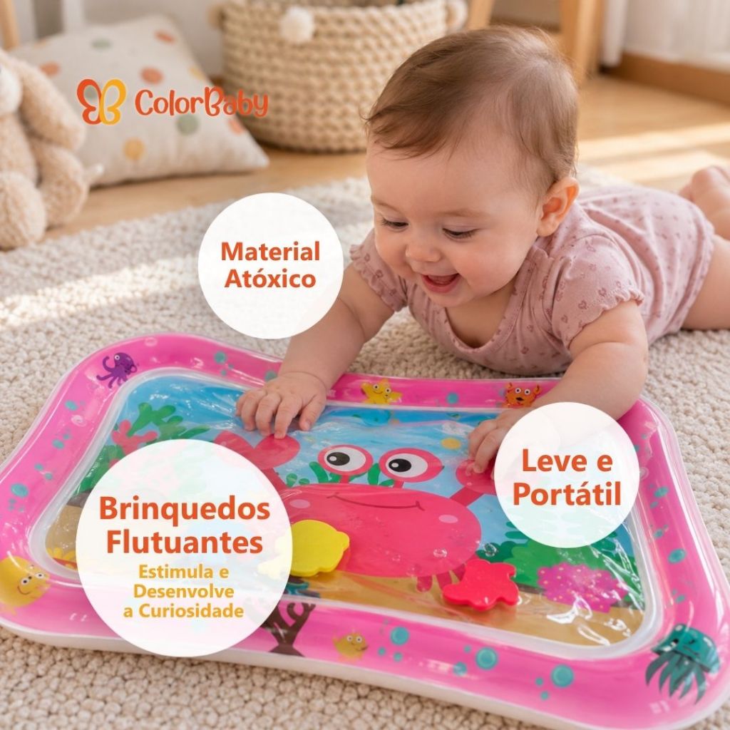 Tapete Infantil Inflável de Água - Almofada de Atividade Sensorial para Bebês - Meninos e Meninas · foto 2