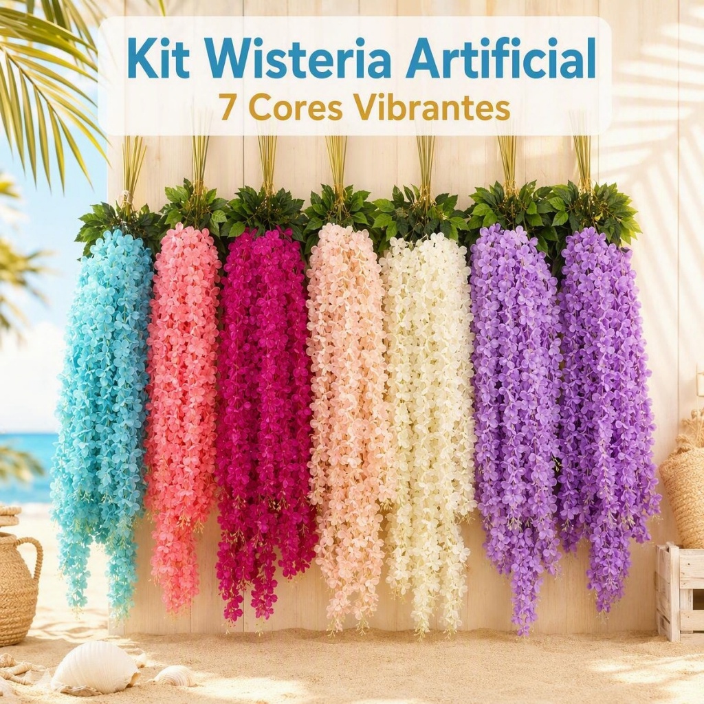 24 Pcs Galhos Flor Cereieira Artificial Grande Pendente Corrente Ramos Decoracao Branco Amarelo Roxo Vermelho