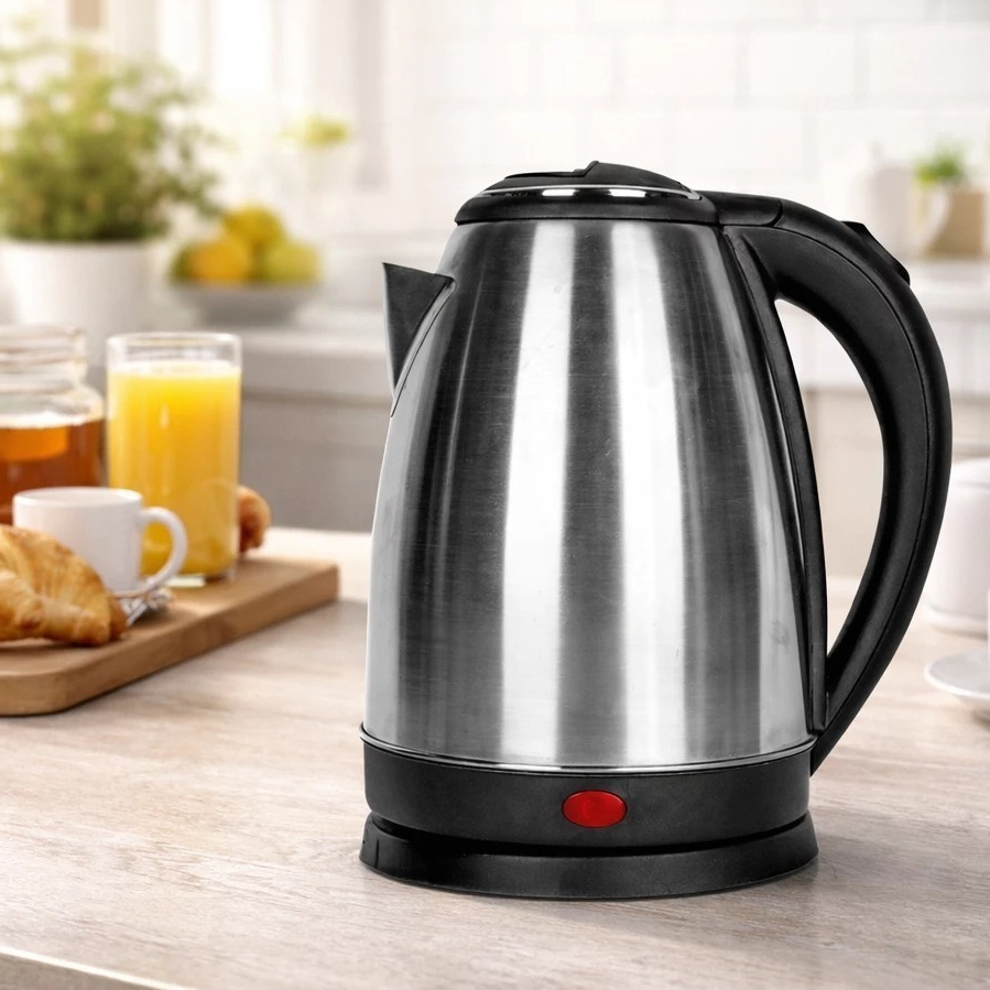 Chaleira Elétrica Inox Base 360 Desligamento Automático Ferve Água Rápido Café Chá
