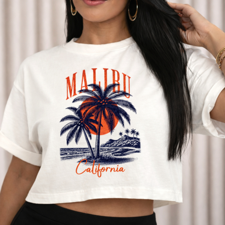 Cropped Oversized Feminino Estampa Fashion Camiseta Cropped Largo Estiloso Tendência Moda