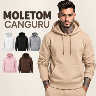 Moletom Canguru Capuz Capote Unissex Liso - MARCA