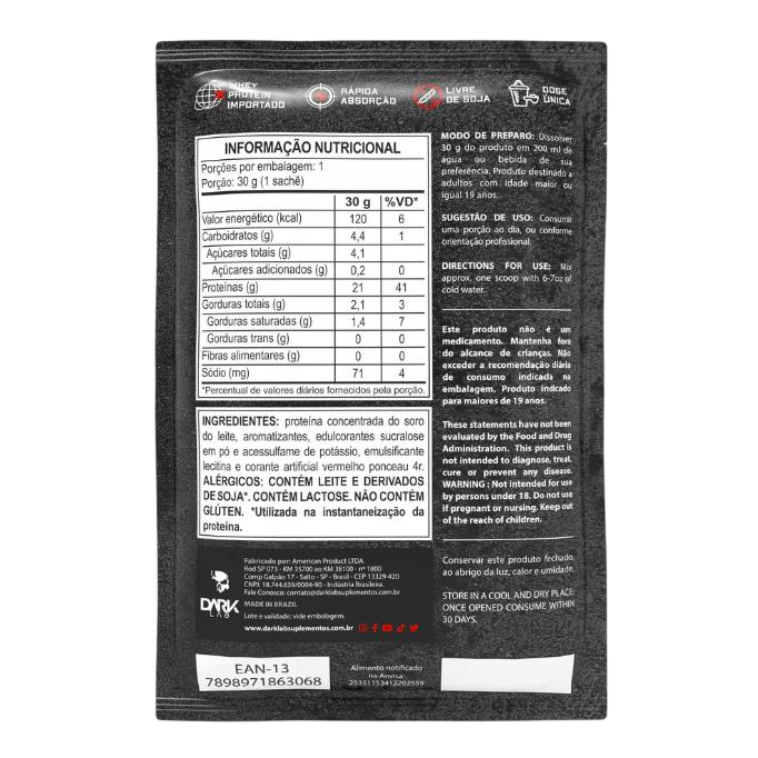 100% Whey Protein sache 30g Dark Lab · foto 2