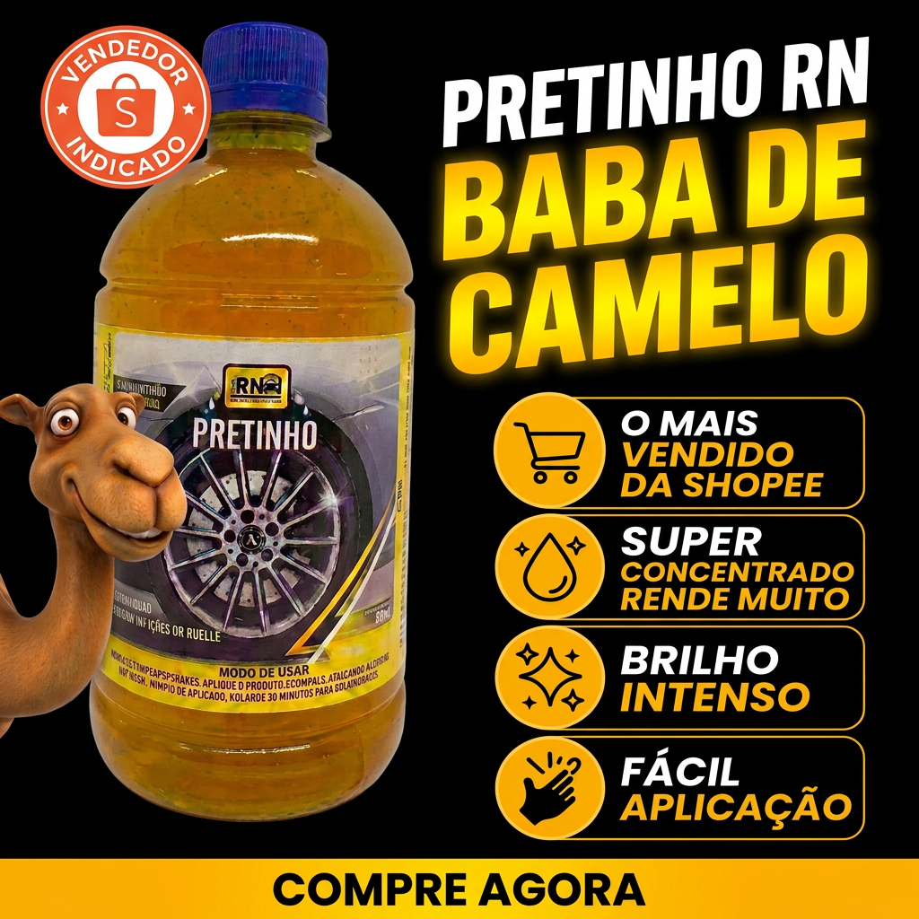 Pretinho Automotivo Concentrado Baba de Camelo 500ml