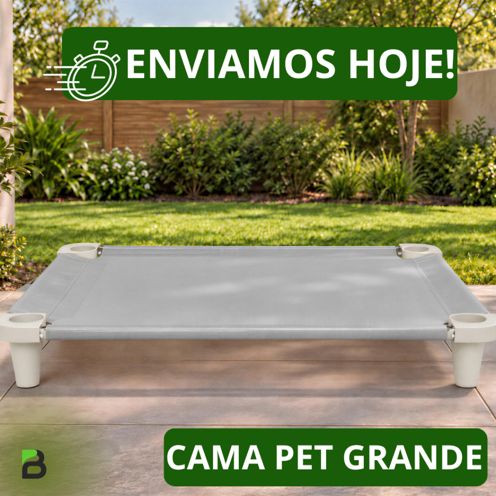 Cama Pet Grande Cama Suspensa para Cachorros Confortável Higiênica Caminha Lavável Manta Cinza Pés Gelo Acrimet 711