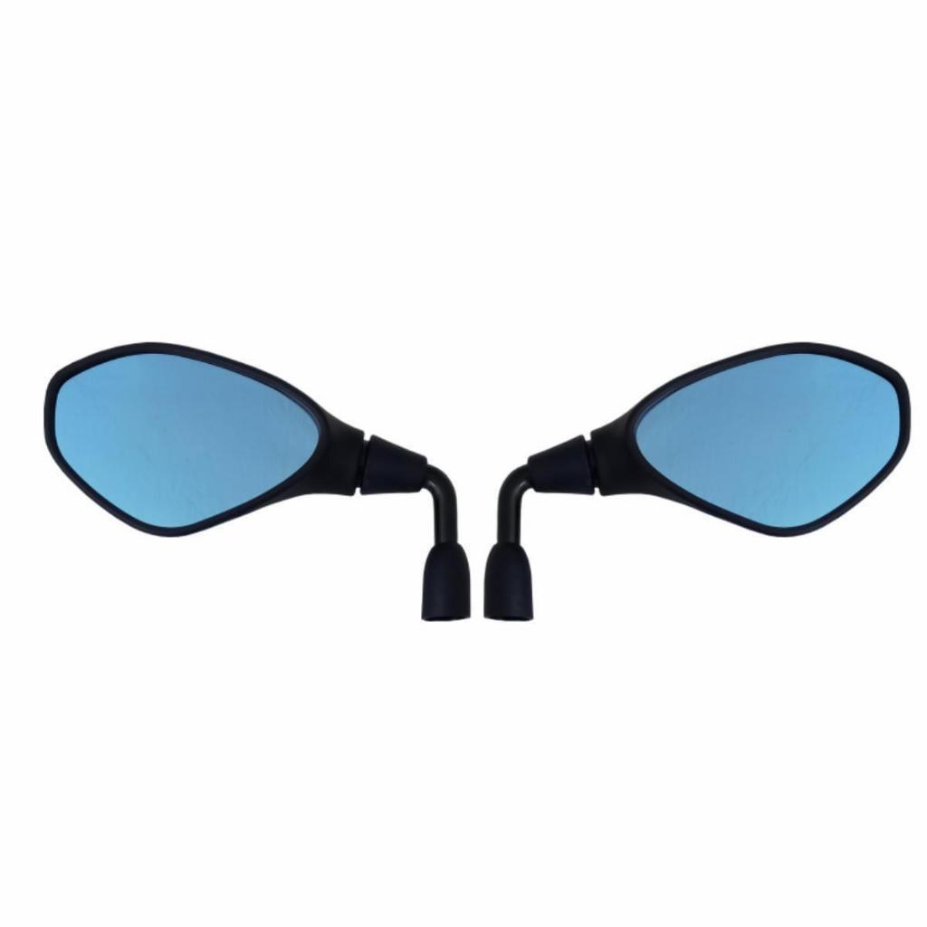 PAR DE RETROVISOR BMW F800 HASTE CURTA REBAIXADA 90° ROSCA HONDA COM LENTE AZUL