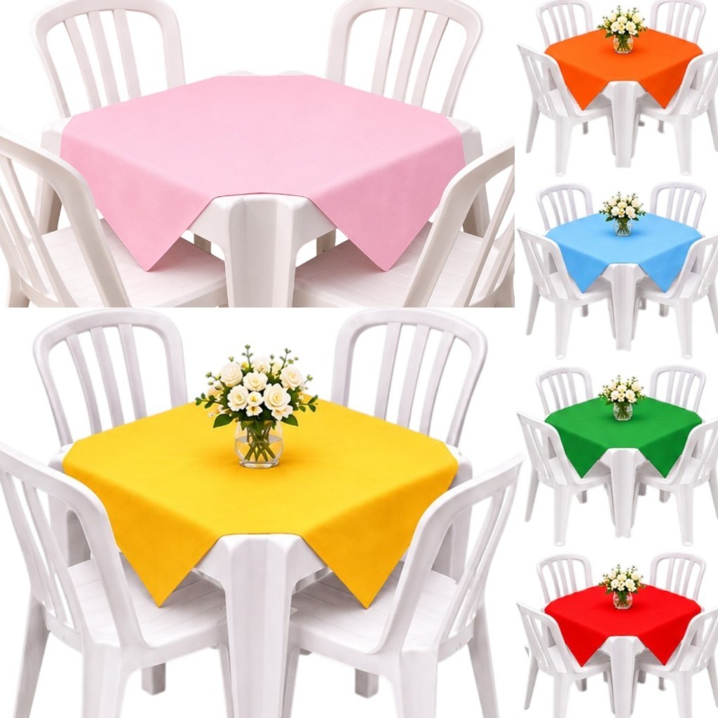 Kit 5 a 30 Cobre-Manchas Quadrada 70x70cm Toalhas de Mesa de TNT Decoração Aniversarios Casamentos Buffet