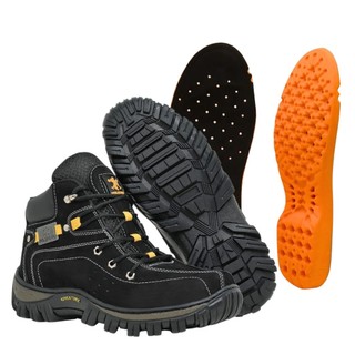 Bota Botina Adventure Coturno Masculino Couro Com Palmilha Gel