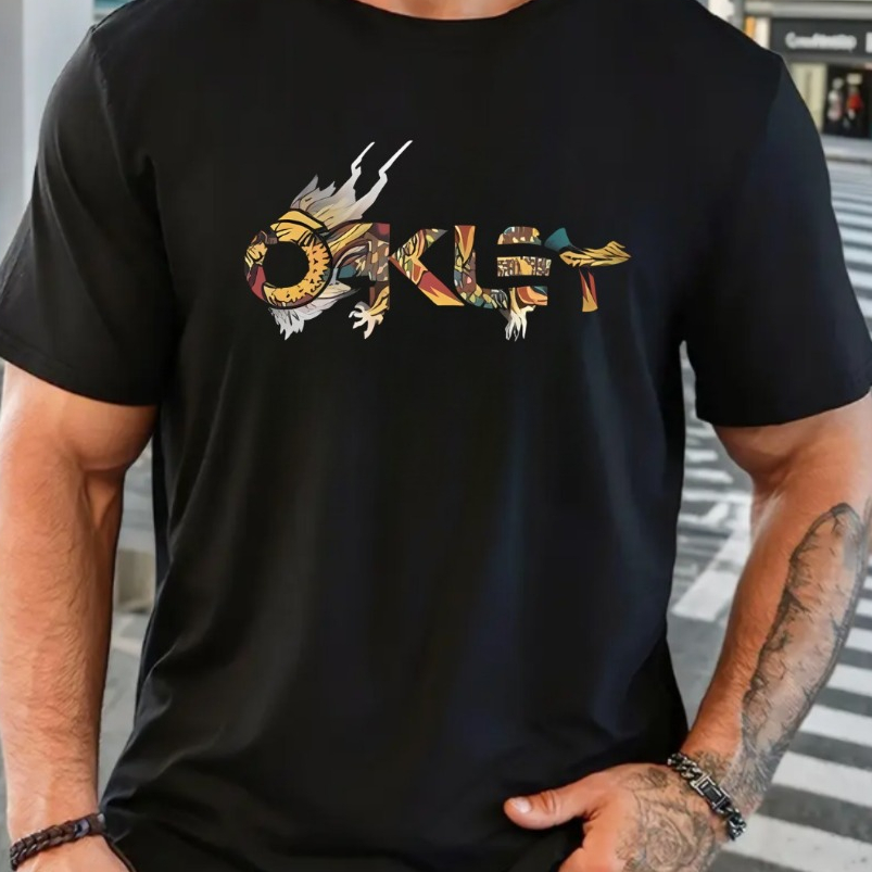 Camiseta Masculina Estampada Estilosa Oak Camisa 100% Fashion com Qualidade