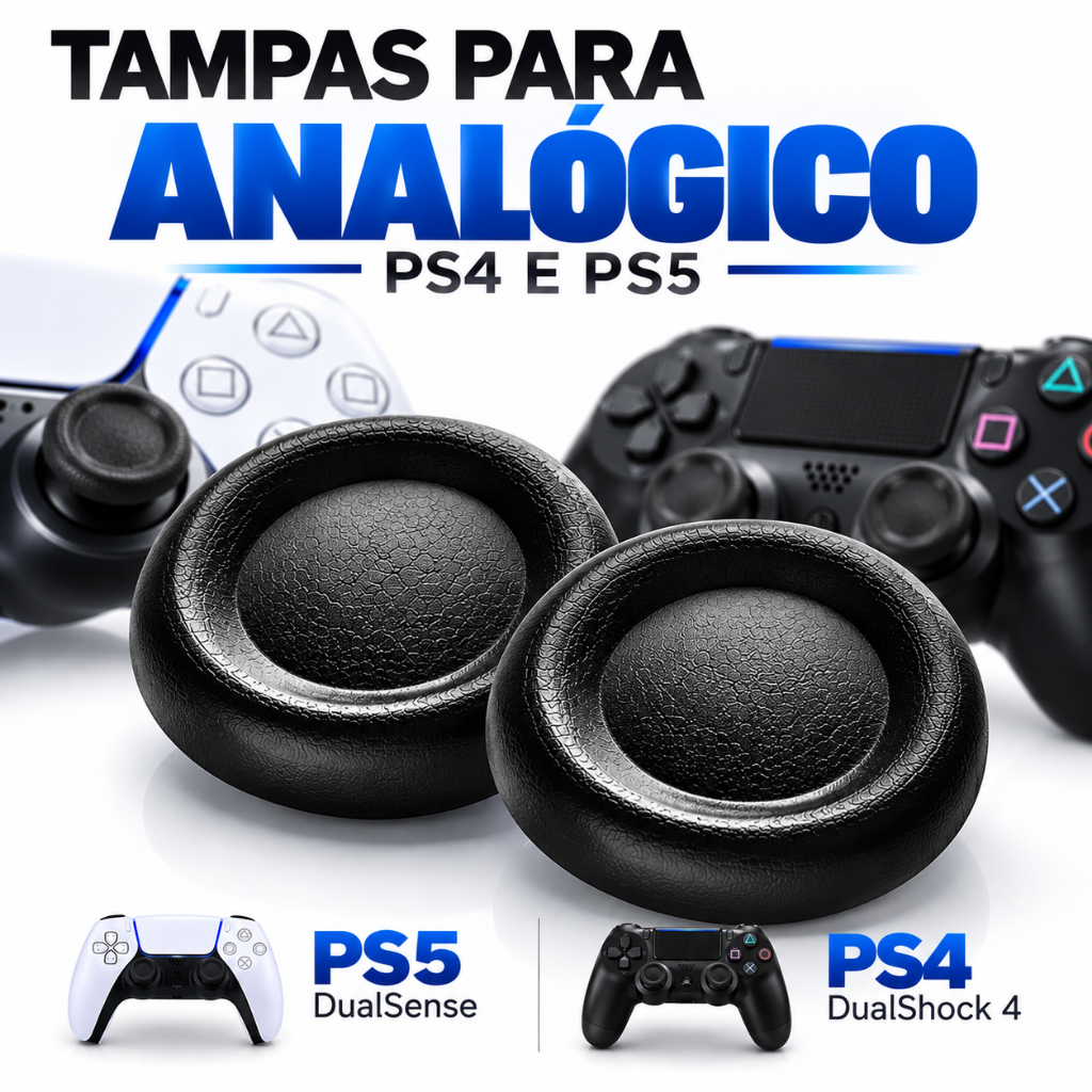 Tampa Botão Analógico Controle PS5 PS4 DualSense DualShock