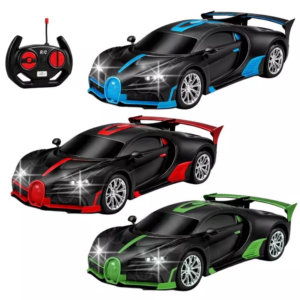 Carrinho de Controle Remoto Esportivo Com Luz Super Rápido Veloz Brinquedo Menino