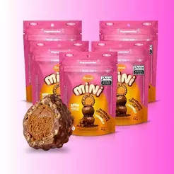 Kit 5 Pacotes Bombom Zero Açúcar Chocolate Crocante Caramelo Sem Glúten Flormel Cacau Mini Doce 54g