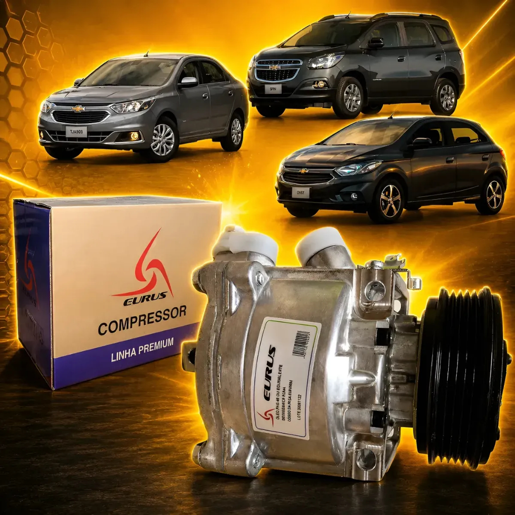 Compressor Ar Mod Scroll Chevrolet Onix 2013 A 2019 Cobalt 2012 A 2017 Prisma Spin Sonic Eurus