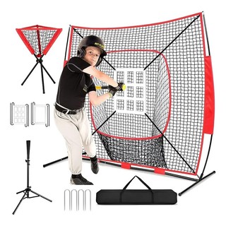 Beisebol e softbol, conjunto de treino, multifuncional portátil 4 em 1 com bolsa de transporte，Instalação fácil