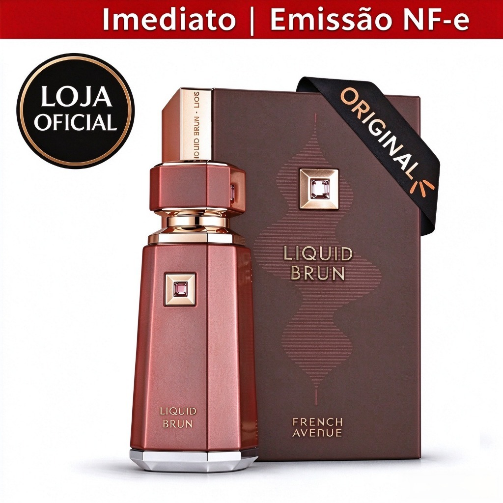 Frete Grátis Perfume Arabe Original French Avenue Liquid Brun Regular Edition Masculino 100ml