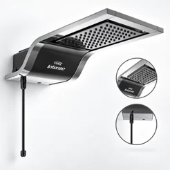 Ducha Eletrônica Intense Fame Black Chuveiro 7800w Preto/Cromado