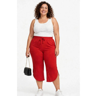 Calça Pantacourt Feminina Plus Size