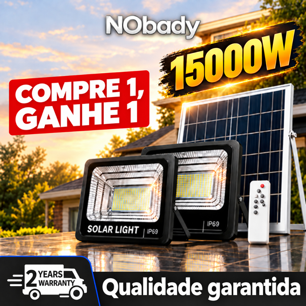 NObady Refletores 15000W Solares LED IP69 À Prova D'Água Iluminação Externa Iluminação Pública e Iluminação de Jardins