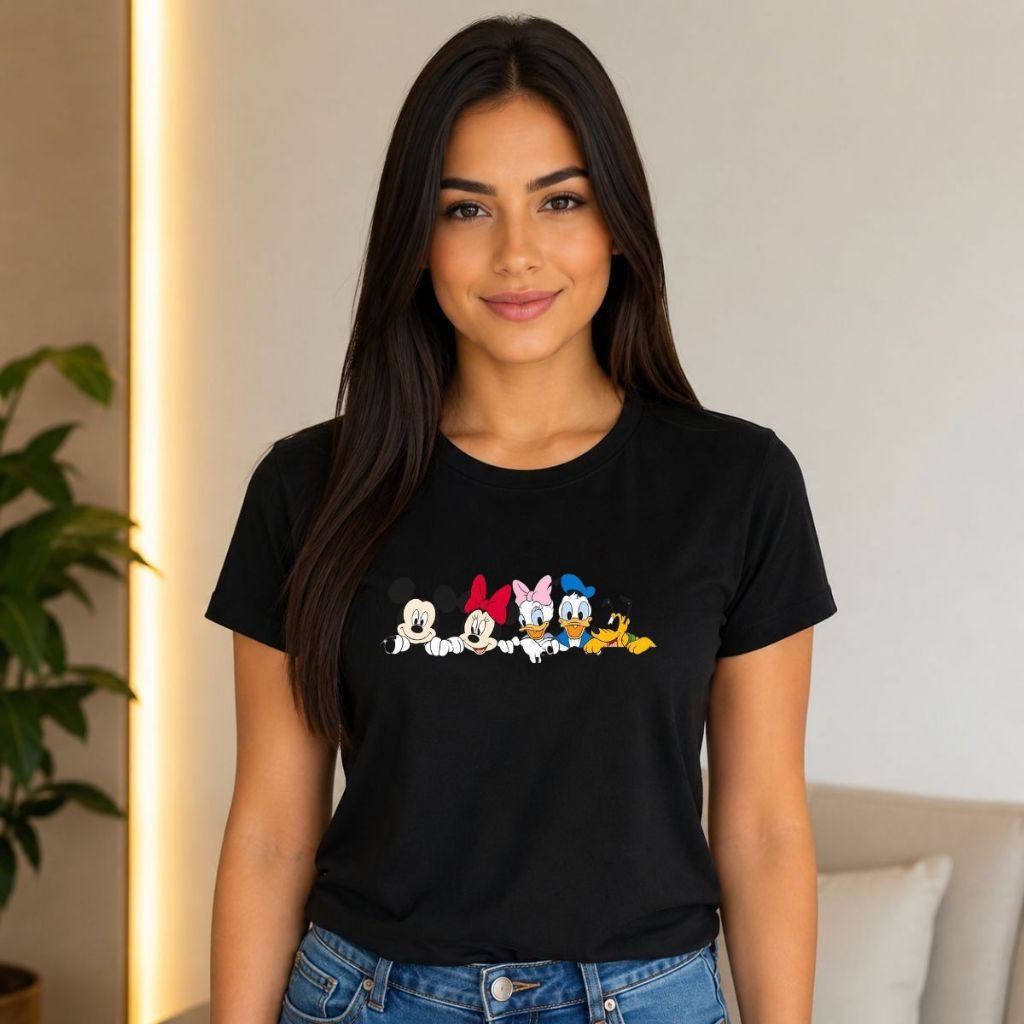 Camiseta Feminina Estampada Divertida Moda Casual Confortável 100% Algodão Presente Especial Lançamento Envio Rápido