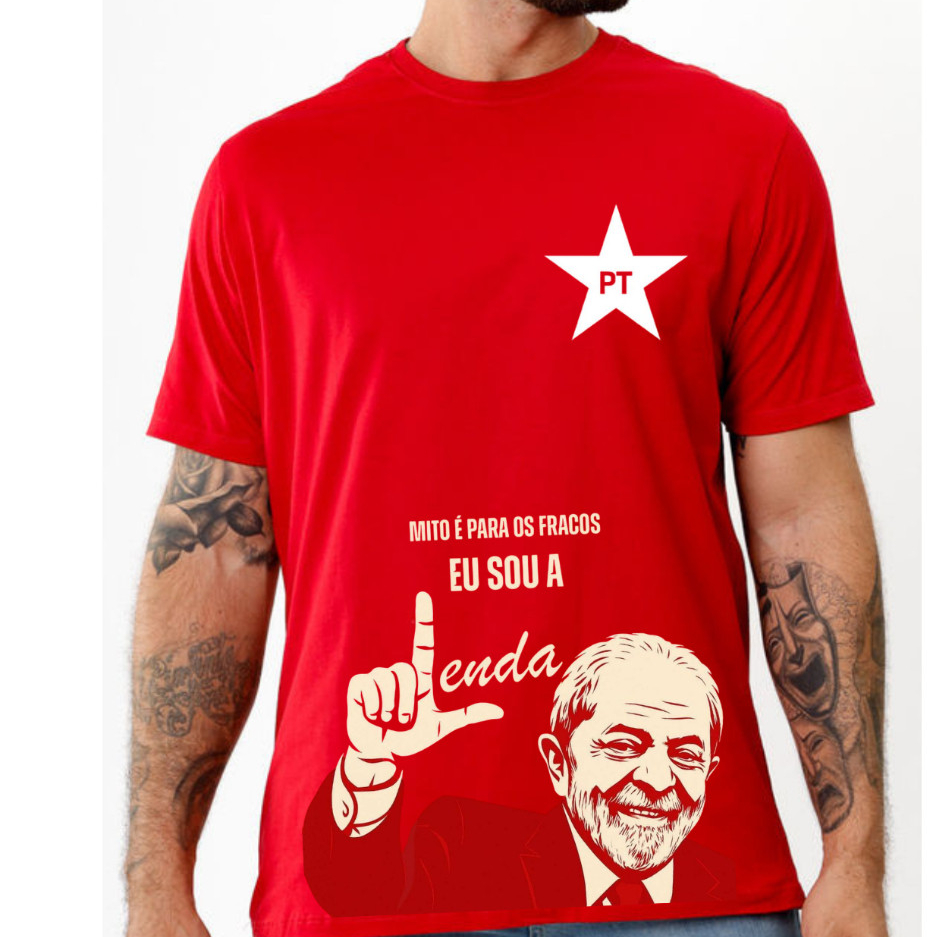 Camiseta Estampa "Eu Sou A Lenda Lula" - Casual Confortável - Streetwear - 100% Algodão Envio Rápido