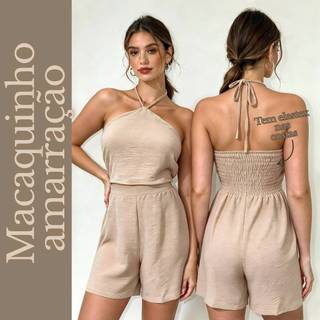 Macaquinho Sara estiloso ótimo para o calor// contém amarração no pescoço e contém 6 cores disponíveis