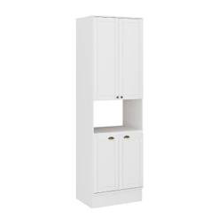 Torre Quente Milla Branco MDF 70cm Carraro