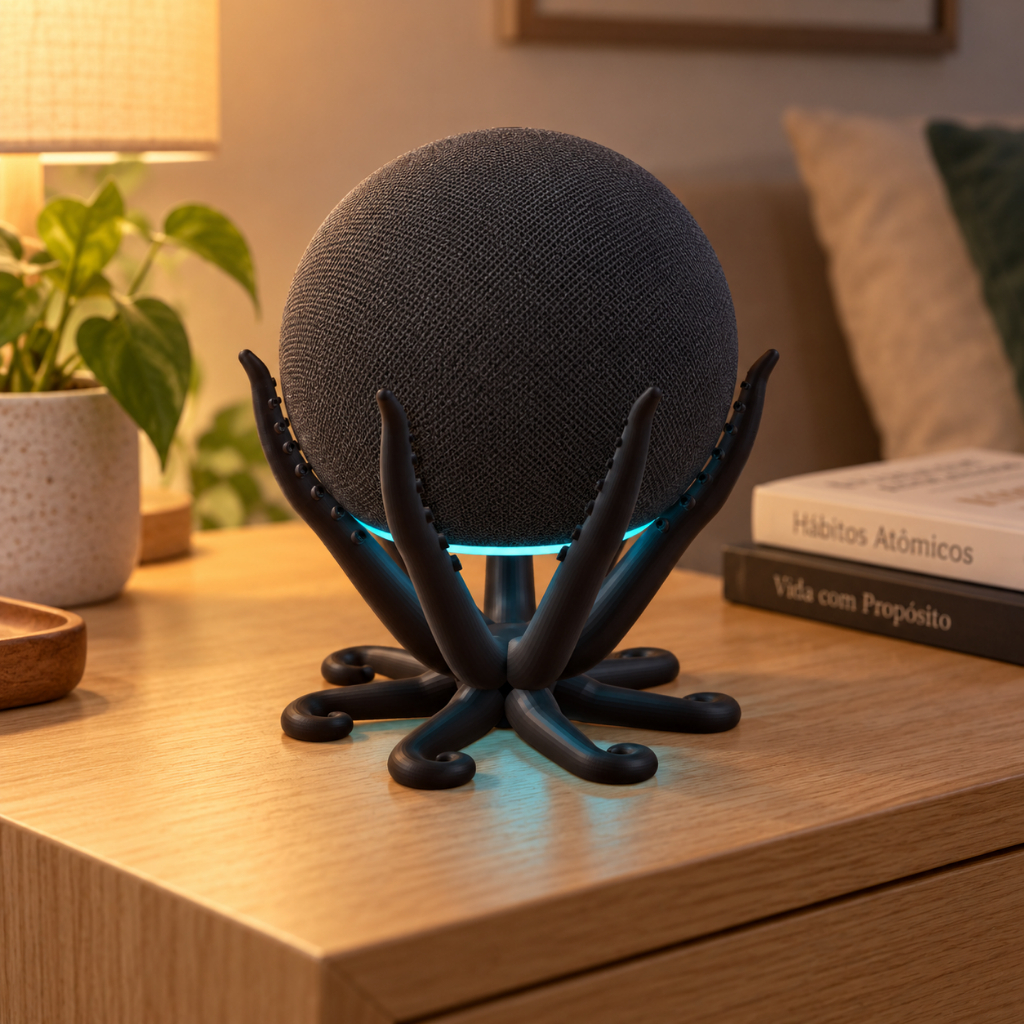 Suporte Echo Dot Alexa 4a 5a Geração Base Polvo 3d Geek