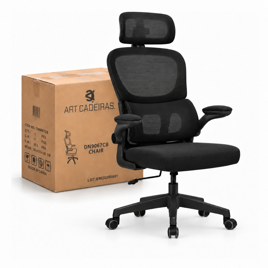 Cadeira de Escritório Ergonômica Executiva Mesh Premium Presidente 150Kg NR17 Com Apoio Lombar Maat