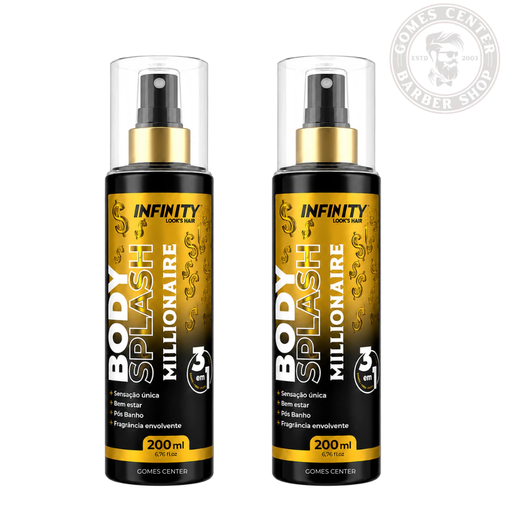 Kit 2x Body Splash Millionaire Infinitty - Sensação Única, Pós Banho, Fragrância Envolvente 200ml