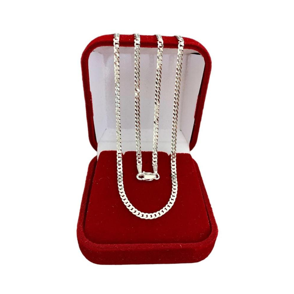 Corrente Prata 925 Italiana Maciça 2mm Masculina Original Unissex