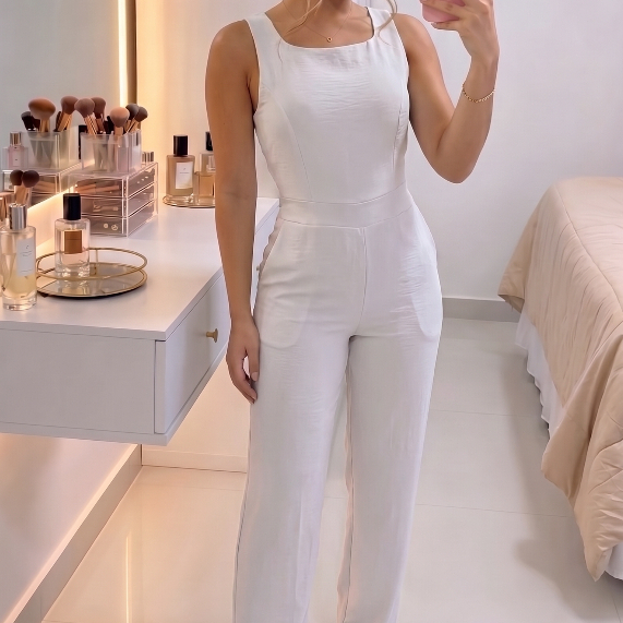 Macacão Feminino Longo Social Luxo e Elegante Duna Tendencia 2026