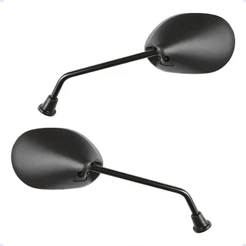 Par Espelho Retrovisor Preto Modelo Pop 100 / Pop 110 / Bros 150 / Bros 160 / Biz 100 / Biz 125
