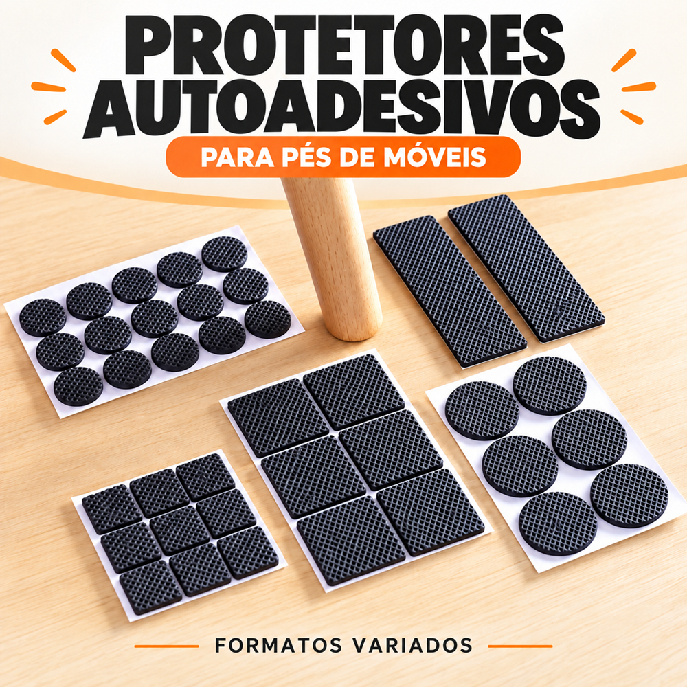 Protetor EVA Auto Adesivo Para Pé de Cadeira Mesa e Moveis