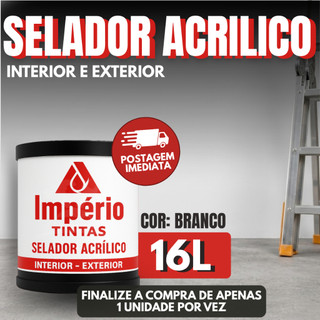 Selador Acrilico Profissional Interno e Externo 16L Parede Branco Premium Secagem Rápida
