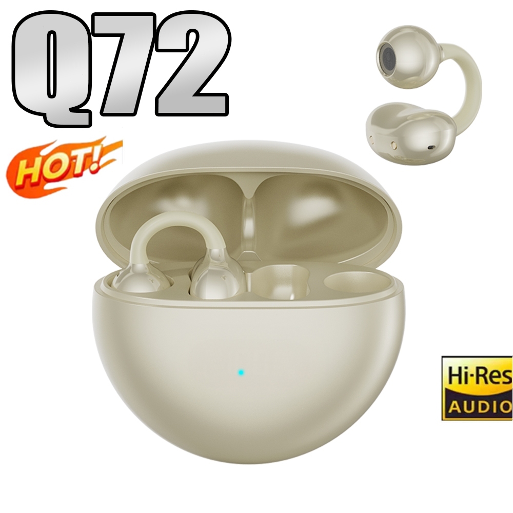2026 Fones De Ouvido OWS-Q72 Condução Óssea Bluetooth Clipe Na Orelha Confortável Redução Ruído
