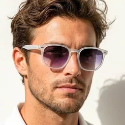 Óculos de Sol Tulum Branco Transparente Degradê Hexagonal Clássico Vintage uv400 Feminino Masculino
