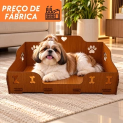 Caminha Pet Sofá Casa Para Cachorro e Gato Em MDF Pet