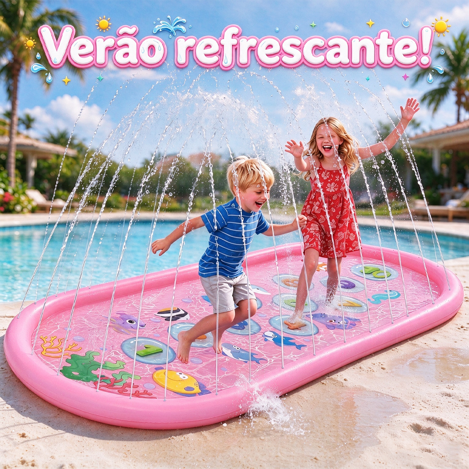 Splash Sprinkler Pad Piscina Chafariz Infantil 100 *250cm