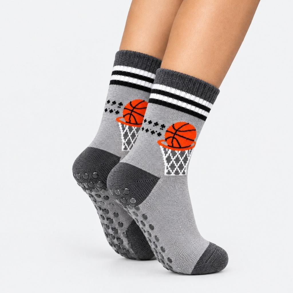 Meias Infantil Masculina Menino Antiderrapante Cano Médio Estampadas Sortidas Confortáveis