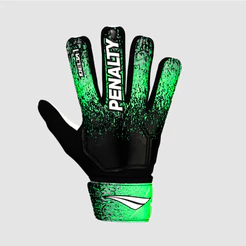 Luva de Goleiro Delta 1 XXIII Preta Verde e Chumbo X-Grip Negative Ajuste em Velcro - PENALTY