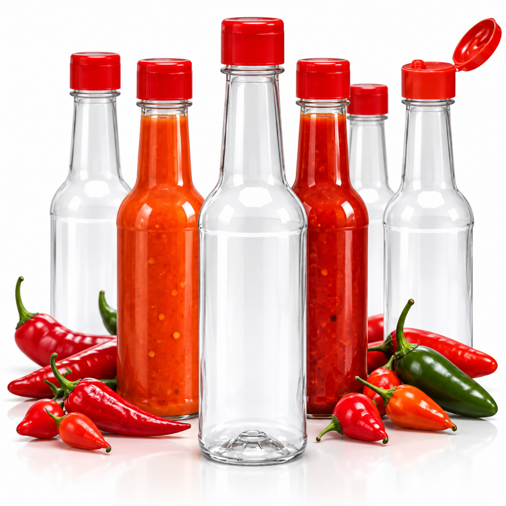 60 Frasco Garrafa PET 150ml –Tampa Pressão– Molho Pimenta Tempero Uso Alimenticio– Virgem ATACADO