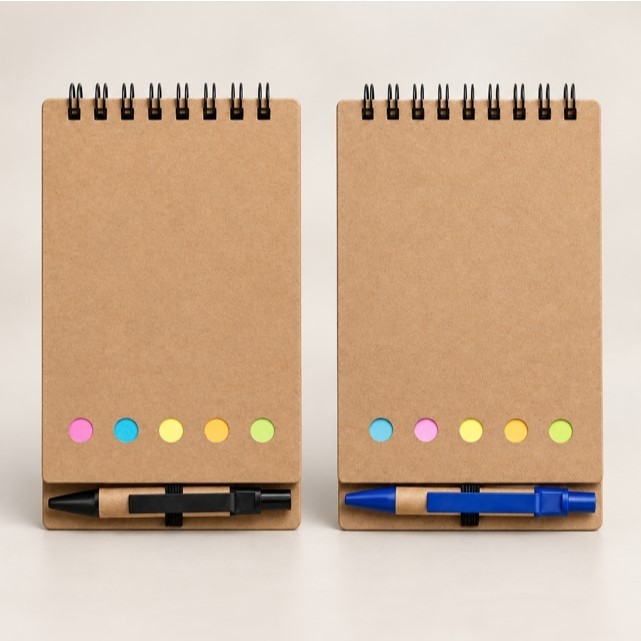 Bloco De Anotações Tipo Caderno Caderneta Ecológico Com mini Caneta Ecológica