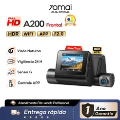 Câmera Veicular Automotiva 70mai A200 2'' Tela 1080p Hdr Wifi 130° APP Camera Para Carro 24h Visão Noturna Sensor G