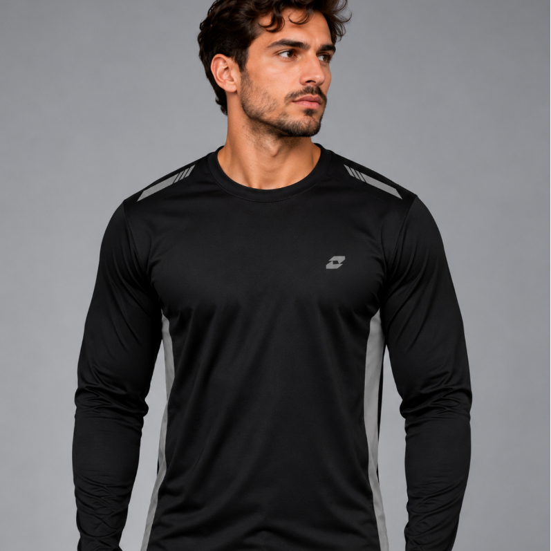 Camiseta Manga Longa Masculina UV 50+ Dry Fit Proteção Solar Esporte Academia Treino Segunda Pele Gym