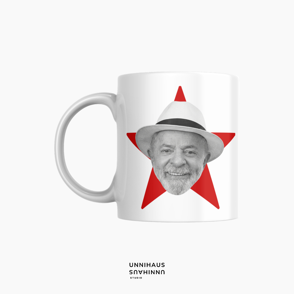 Caneca Pop Face | Luiz Inácio Lula da Silva | Presidente Lula | Cerâmica 325ml