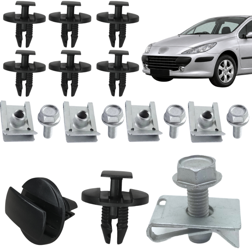 Kit Instalação Presilha Protetor Carter Compativel Peugeot 3017 2001 Até 2012