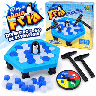 Brinquedo Interativo Quebra Gelo do Pinguim Grande Jogo de Mesa De Bloco Diversão Familia Pato Dino